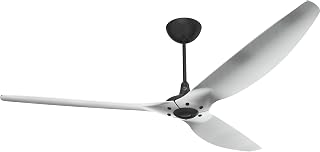Big Ass Fans Haiku, 84", Smart Indoor Ceiling Fan, Aluminum Color Finishes (Brushed Aluminum/Black Hardware)