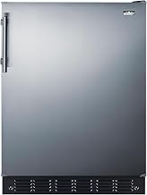 Summit 24” Wide Under Counter Refrigerator 5.1 cu.ft. Made in Europe with Automatic Defrost Operation by Summit Appliance – 5.1 cubic_feet, Silver, Model FF708BLSS