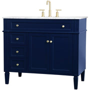 Elegant Decor 40" - Single / Blue / Modern Wheel Care