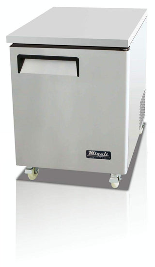 27″ Under-counter & Work Top Freezer by Migali – 6.5 cubic_feet, Silver, Model C-U27F-HC
