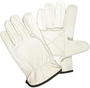 MCR Safety 32113DPXL Driver Glove, Double Palm, Wing Thumb, X-Large, White (Pack of 12)