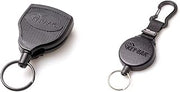 KEY-BAK SUPER48 HD 8oz. Locking Retractable Keychain, 48" Stainless Steel Cable & SECURIT HD Retractable Keychain, 24" Stainless Steel Chain, 8 oz. Retraction