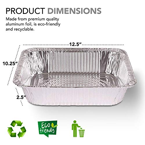 Stock Your Home 25 Pack W/Dome Lids / Silver / 3.0 quarts Disposable Cookware