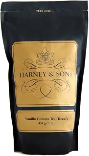 Harney & Sons Decaf Vanilla Comoro Loose Leaf Black Tea, 16 oz | Decaffeinated loose leaf black tea with creamy vanilla flavor.