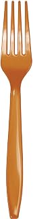 Creative Converting 288 Count Premium Touch of Color Plastic Forks, Pumpkin Spice