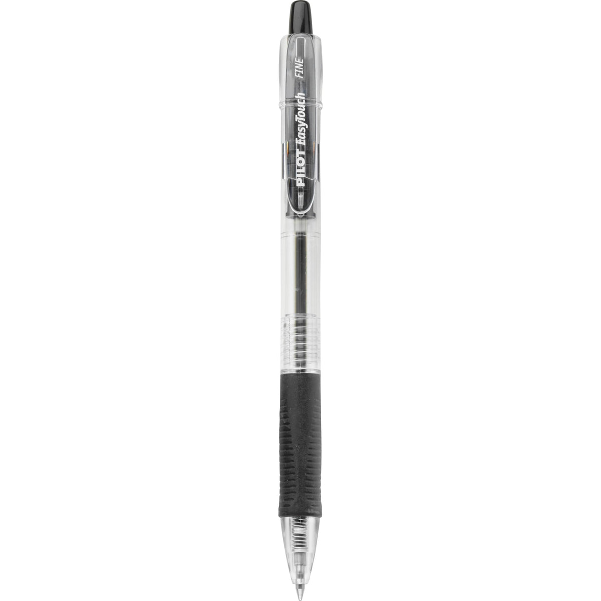EasyTouch Ballpoint Pens by PILOT – 12 Count (Pack of 1), Rubber, Black, Model 32210