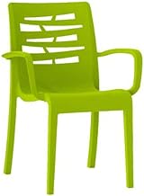 Grosfillex US118152 Essenza Stacking Armchair, Fern Green (Case of 16)
