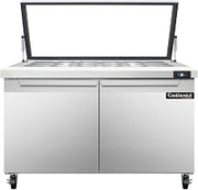 SW48-18M-HGL Mighty Top Sandwich Unit, 48" W, With 18 Pan Top Openings & Hinged Glass Lid