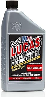 Lucas Oil 10700 SAE 20W-50 Motorcycle Oil - 1 Quart Bottle