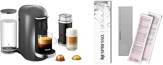 Breville Nespresso Vertuo Plus Deluxe Coffee and Espresso Maker, Titan with Aeroccino Milk Frother + Nespresso Descaling Kit