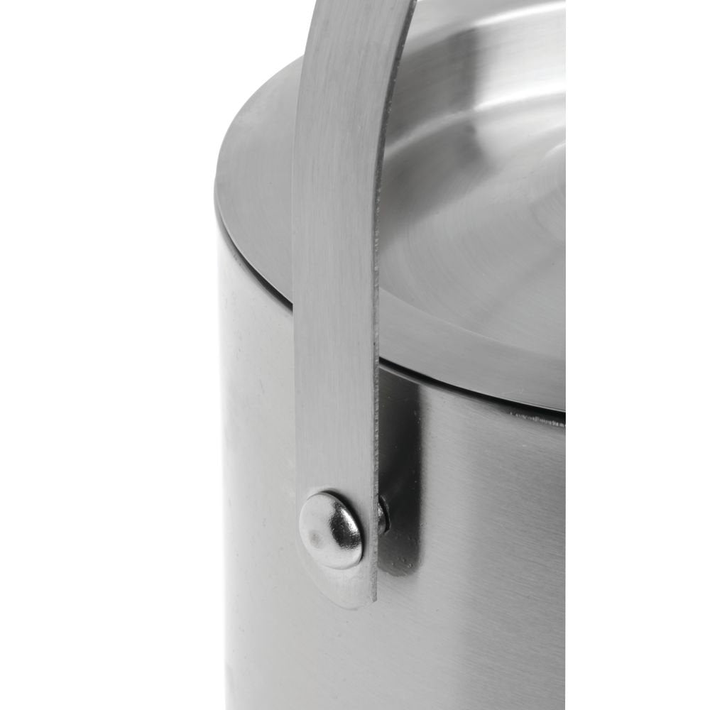 Ice Bucket with Lid 2.1 Quart Double Wall by HUBERT – 2.1 quarts, Stainless Steel, Silver, Model IBD35
