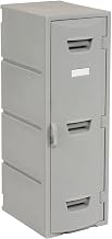 Box Locker for Double Tier, Plastic, Flat Top, 12X15X36, Gray