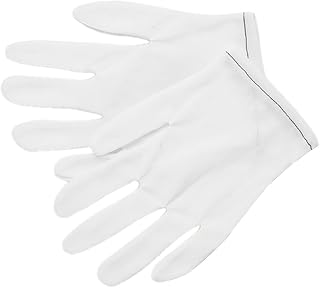MCR Safety 8700M Low Lint White Inspectors Gloves, Medium, 1-Pair