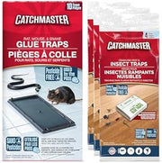 Catchmaster Mouse & Insect Glue Board Bundle, 10 Pk Mouse Glue Traps & 12 Pk Insect Glue Boards, Mouse Traps Indoor for Home