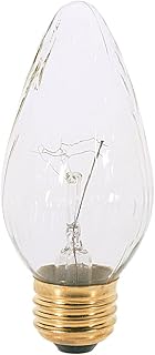 Satco S3363 120V Medium Base 25-Watt F15 Light Bulb, Clear