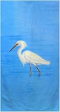 Interiors Stalking Snowy Egret Beach Towel