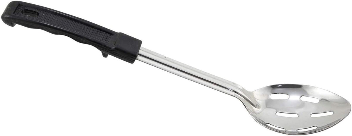 Winco 11" / Slotted / Stainless Steel, Black Cooking Spoons