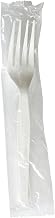 Boardwalk Heavyweight Wrapped Polystyrene Cutlery, 1,000 Count, White, Fork
