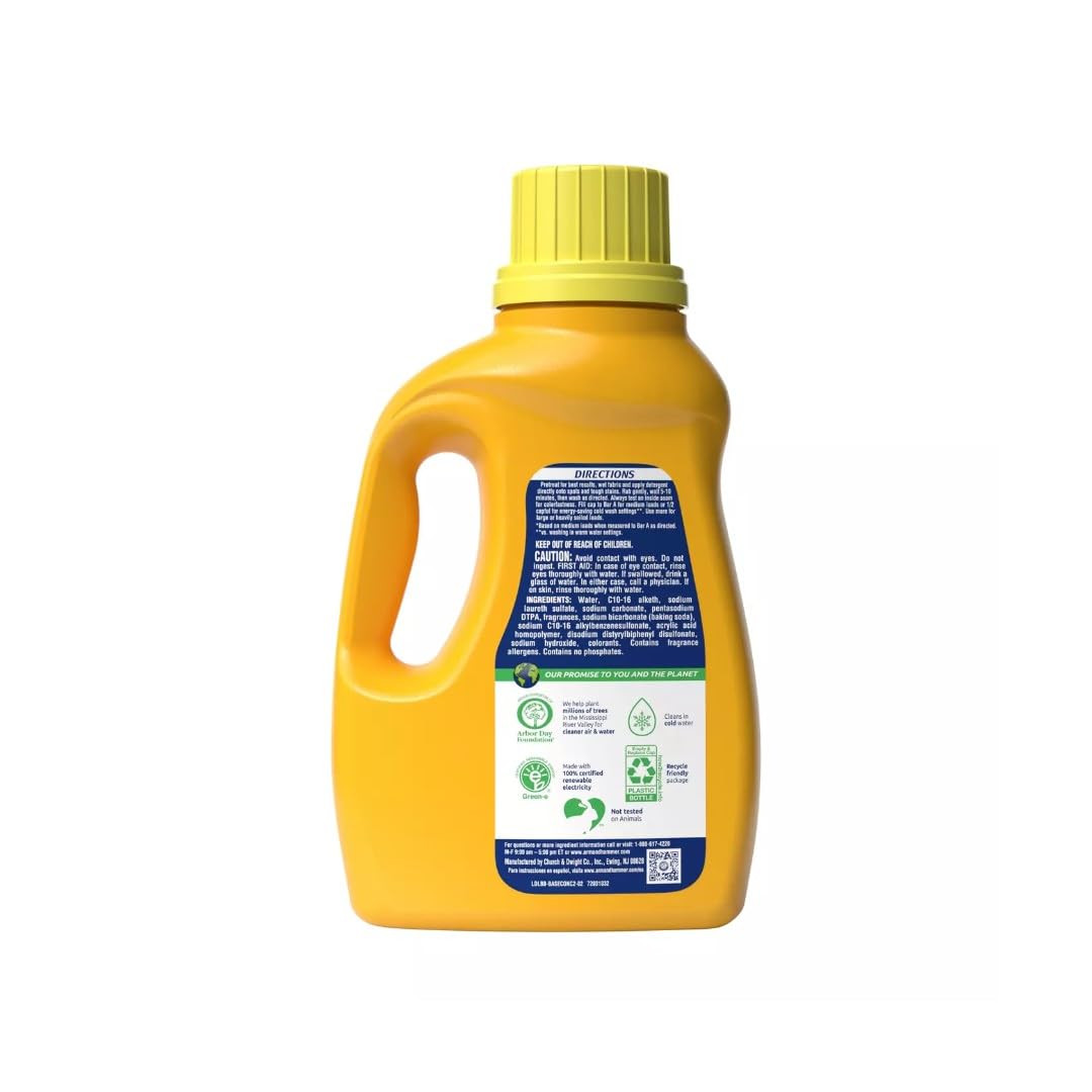 Liquid Detergent Clean Burst, 50 Fl Oz by ARM & HAMMER – 50 Fl Oz (Pack of 1), Model 6158