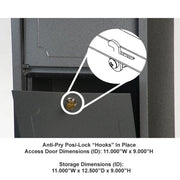dVault Sand / 14"L x 14"W x 20"H / Industrial Wall-Mount Mailboxes