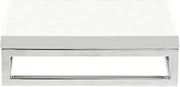HUBERT Cerve Collection Chrome Display Riser with White Top - 3 1/5"H