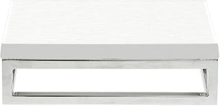 HUBERT Cerve Collection Chrome Display Riser with White Top - 3 1/5"H