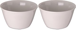 Carlisle FoodService Products Dallas Ware Plastic Bouillon Cup, Cup Bowl For Restaurants, Hospitals, 8 Ounces, Bone (Pack of 2)