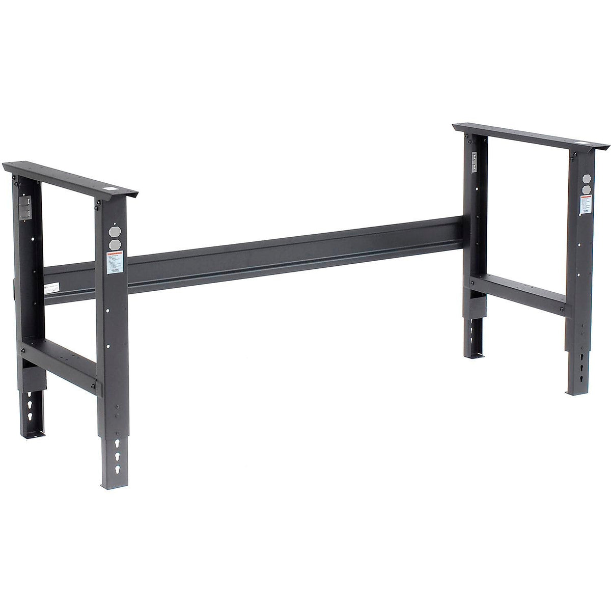 Adjustable Height Workbench C-Channel Leg by Global Industrial – 30"L x 72"W x 3"H, Steel, Black, Model 183988BK