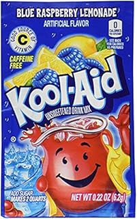 Kool-Aid Ice Blue Raspberry Lemonade Unsweetened Soft Drink Mix, 0.14-Ounce Envelopes