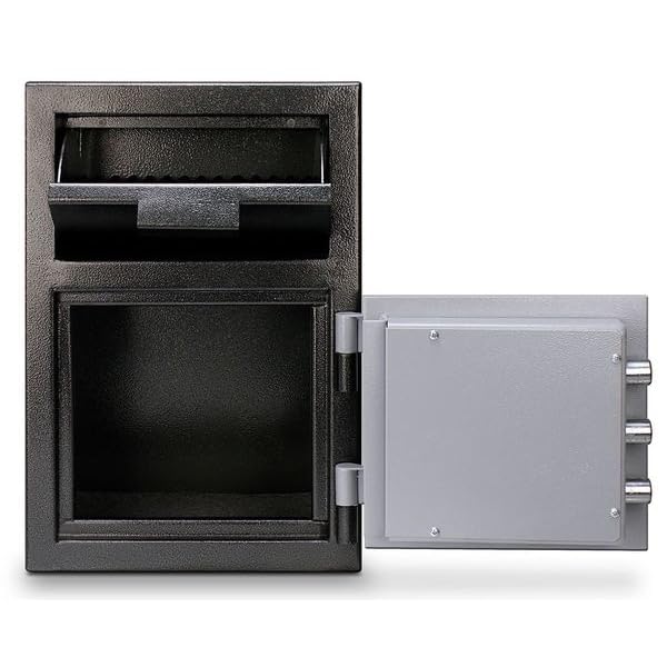 Cash Depository Safe by Mesa Safe Co. – 0.8 cu. ft., 0.8 cubic_feet, Alloy Steel, Black/Grey, Model MFL2014C
