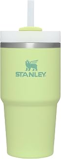 STANLEY Quencher H2.0 Flow State Tumbler, 20 oz, Citron | Straw and 3-Position Lid | Cup Holder Compatible for Travel | Insulated Stainless Steel Cup | BPA-Free