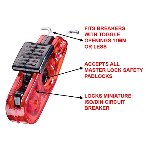 Master Lock Standard Toggles / Red / Modern Miniature Circuit Breakers