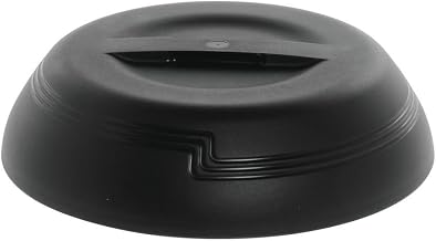 Cambro Shoreline Collection Low Profile Black Plastic Insulated Dome - 10 3/8"Dia x 2 3/4"H