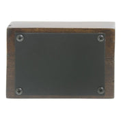 Chalkboard Sign Mango Wood Block - 6"L x 1 3/4"W x 4"H by HUBERT – Wood, Brown, Model MDA-H417-02