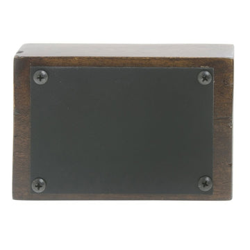Chalkboard Sign Mango Wood Block - 6"L x 1 3/4"W x 4"H by HUBERT – Wood, Brown, Model MDA-H417-02