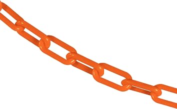 Mr. Chain Plastic Barrier Chain, Orange, 1.5 in x 500 ft (30012-500)