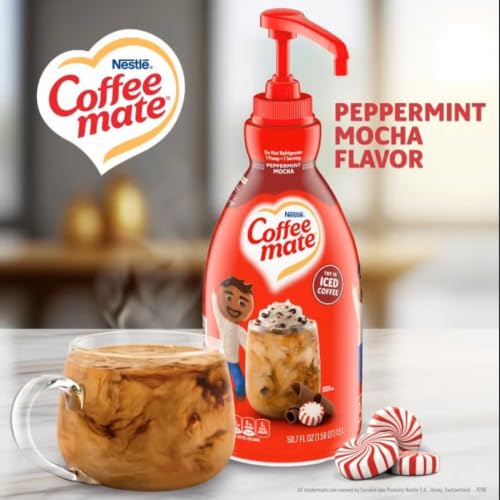 Coffee Mate Pumpkin Spice, Peppermint Mocha, Crème Brûlée / 50.7 Fl Oz (Pack of 3) / 3 Plant-Based Coffee Creamers