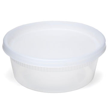 Pactiv Delitainer Polypropylene Premium Round Food Container Clear by Newspring – 8 oz, 8.0 ounces, Polypropylene, Clear, Pack of 4