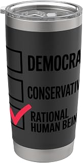 Funny Political Libertarian Junki Rational Human Being Stainless Steel Insulated Tumbler