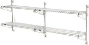 Poly-Green WALL Mount Wire Shelving, 54W X 18D X 34H 2-Shelf ADD-ON