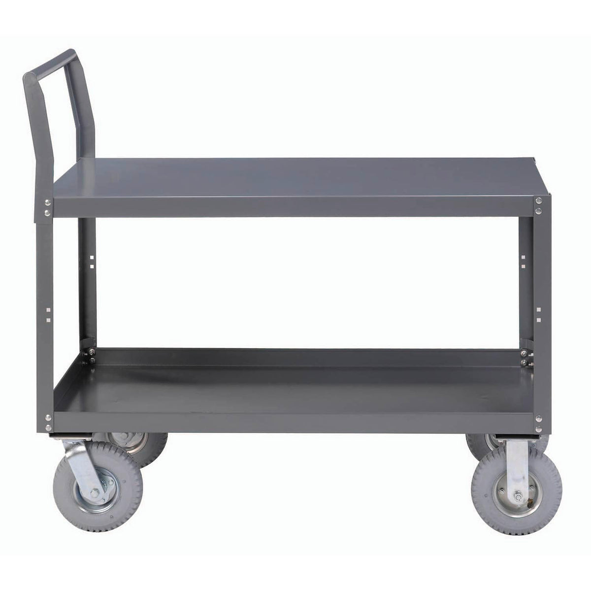 Two Shelf Unassembled Heavy Duty Service Cart by Global Industrial – Steel, Gray, Model 752258