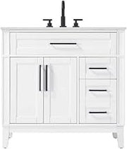 36" Single Bathroom Vanity in Honey White