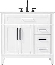 36" Single Bathroom Vanity in Honey White