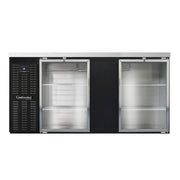 BBC69-GD Two Section Glass Door Refrigerated Back Bar Cooler by Continental Refrigerator – 26.0 cubic_feet