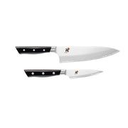Evolution 2-pc Must Have Knife Set by MIYABI – 8", Stainless Steel, Black, Model 1027949