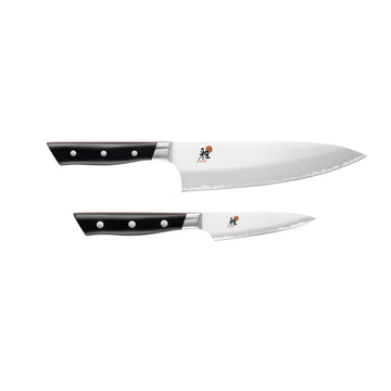 Evolution 2-pc Must Have Knife Set by MIYABI – 8", Stainless Steel, Black, Model 1027949