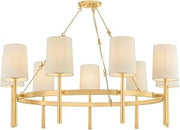Hudson Valley Lighting 1779-AGB Bridgeton - 9 Light Chandelier - 18.25 Inches Tall and 46 Inches Wide - Aged Brass