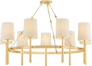 Hudson Valley Lighting 1779-AGB Bridgeton - 9 Light Chandelier - 18.25 Inches Tall and 46 Inches Wide - Aged Brass
