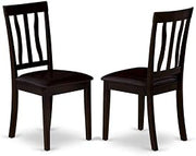 Furnifact Faux Leather-Upholstered Wooden Dining Chairs Set of 2, Traditional Upholstered Dining Room Chairs for Kitchen Table Use
