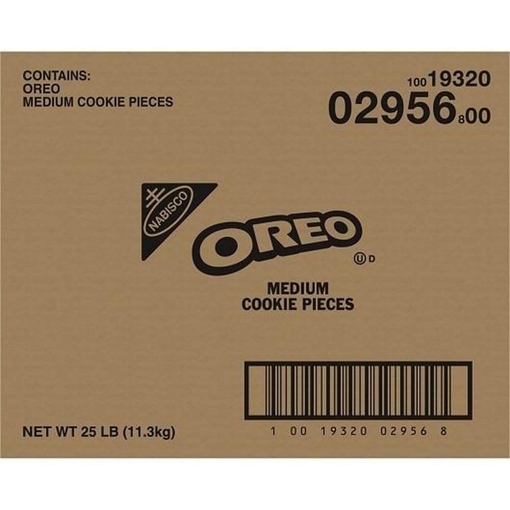 Oreo Crunch Medium Cookie Pieces - 25 lb Bulk Bag by NABISCO – 25 Pound, Model 2956